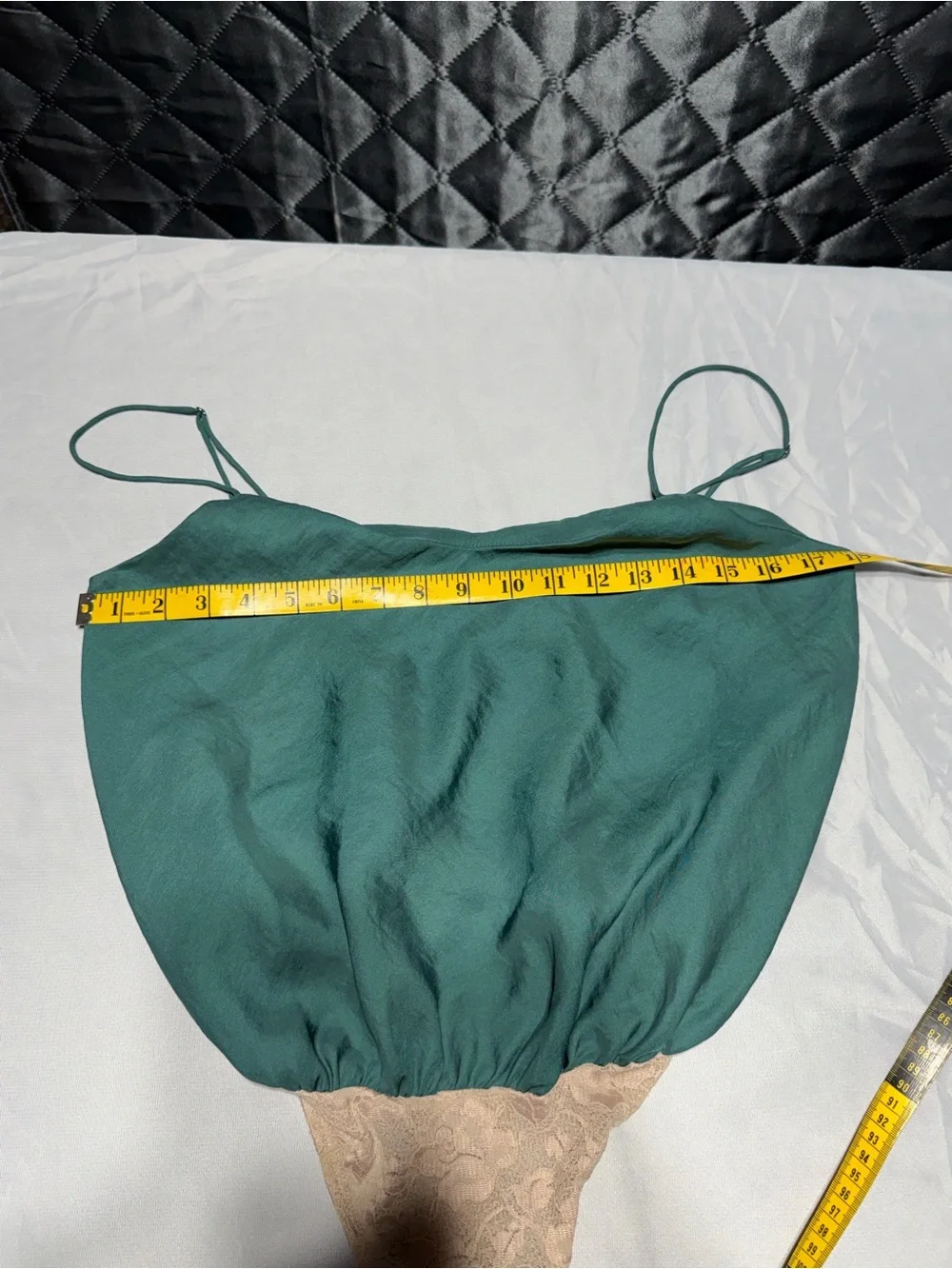 Free People Turning Heads Teal Satin Body Suit